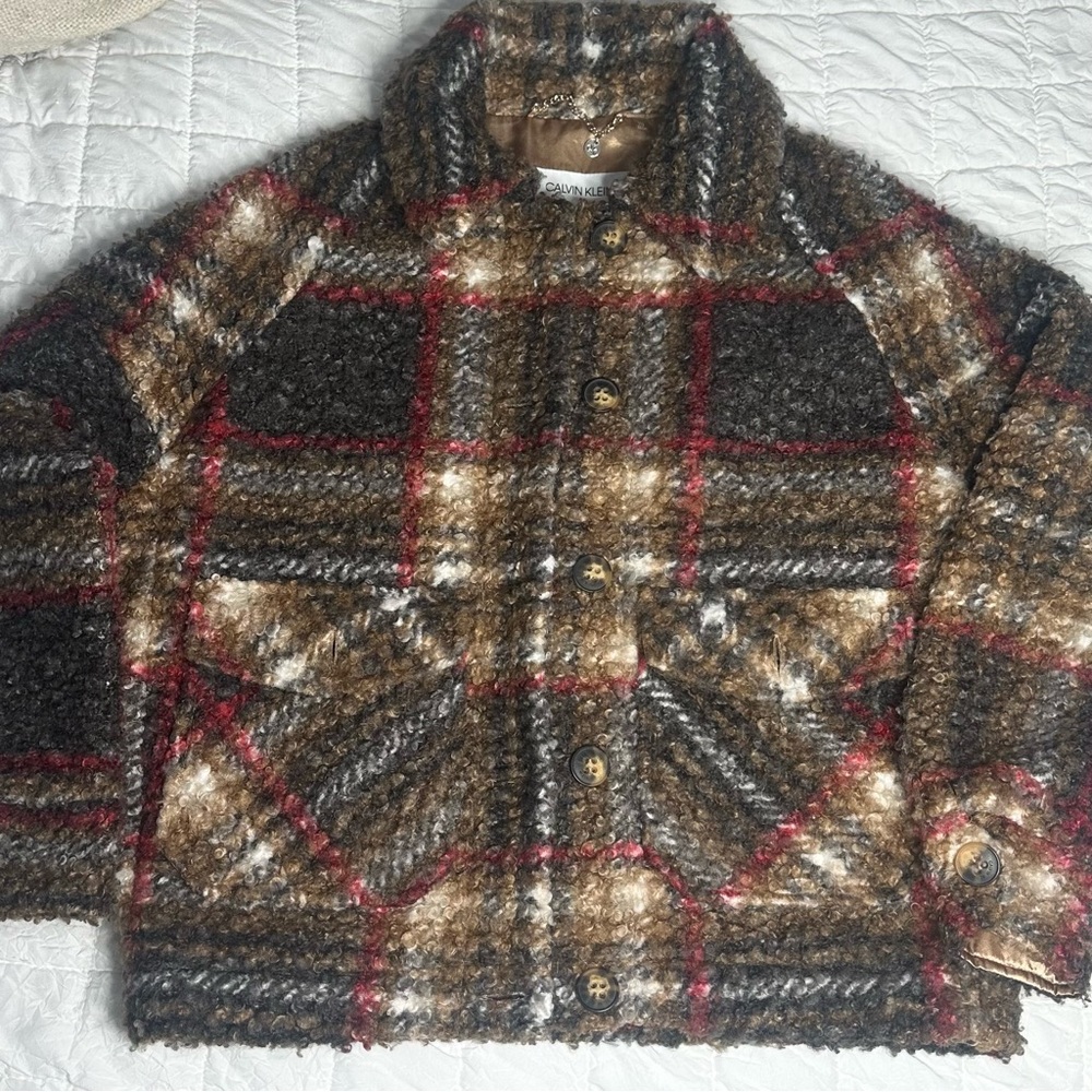 Calvin Klein Textured Wool-Blend Coat